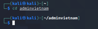 Trong kali linux khong dung lenh cd duoc